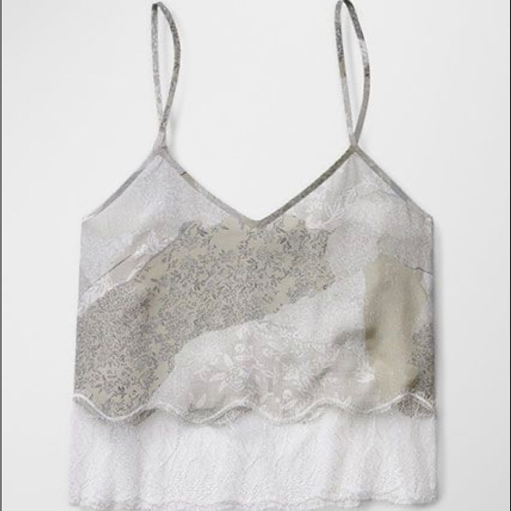 Wilfred 100% silk lace-trim cami